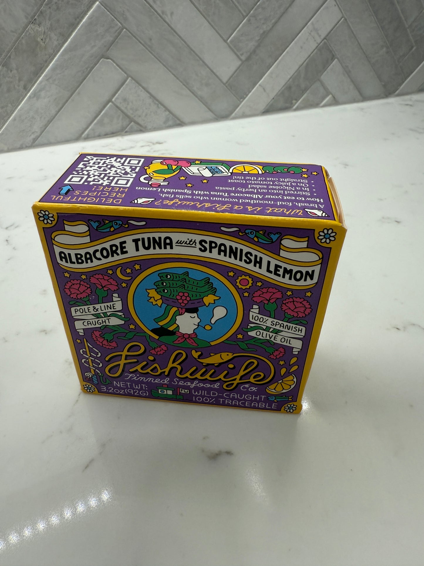 Fishwife's Albacore Tuna packed in Spanish olive oil with Spanish lemon