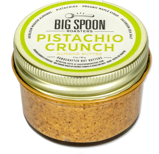 Big Spoon Roasters Pistachio Crunch Almond Butter 3 ounce jar
