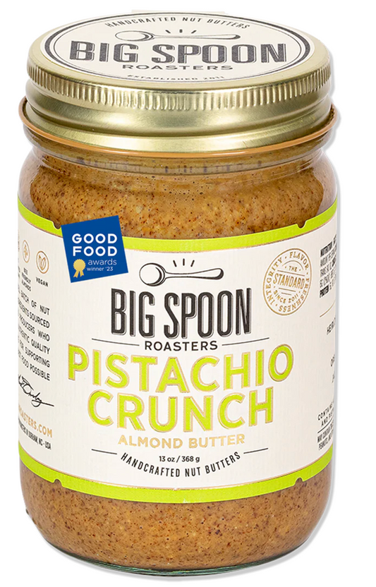 Big Spoon Roasters Pistachio Crunch Almond Butter 13 ounce jar
