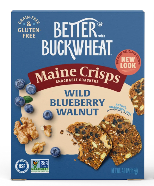 Better with Buckwheat Wild Blueberry Walnut Crisps Gluten-Free Crackers